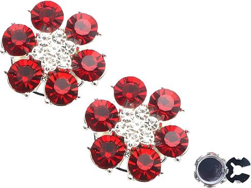 Button Covers Cufflinks Dress Shirt Accessories For Men Women Rhinestone Crystal Flower Cuff links For Tuxedo, Decorative Buttons For Daily Wear Birthday Christmas Party Wedding Gifts in Saudi Arabia