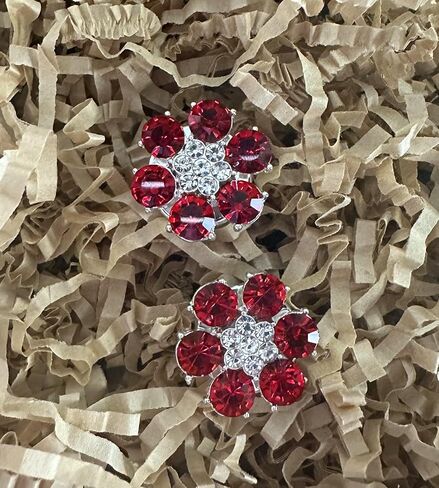 Button Covers Cufflinks Dress Shirt Accessories For Men Women Rhinestone Crystal Flower Cuff links For Tuxedo, Decorative Buttons For Daily Wear Birthday Christmas Party Wedding Gifts in Saudi Arabia