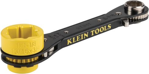 Klein Tools KT155T 6-In-1 Lineman's Ratcheting Wrench with Bolt Through Design and Bright Yellow Socket in Saudi Arabia