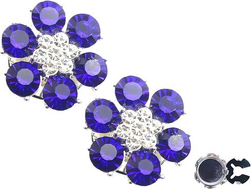 Button Covers Cufflinks Dress Shirt Accessories For Men Women Rhinestone Crystal Flower Cuff links For Tuxedo, Decorative Buttons For Daily Wear Birthday Christmas Party Wedding Gifts in Saudi Arabia
