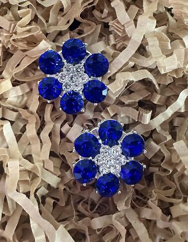 Button Covers Cufflinks Dress Shirt Accessories For Men Women Rhinestone Crystal Flower Cuff links For Tuxedo, Decorative Buttons For Daily Wear Birthday Christmas Party Wedding Gifts in Saudi Arabia