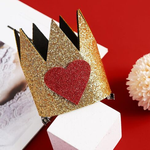 Jiaduo Red Hearts Queen Crown for Women Gold Glitter head head lead alwoyeen esconsory in Kuwait