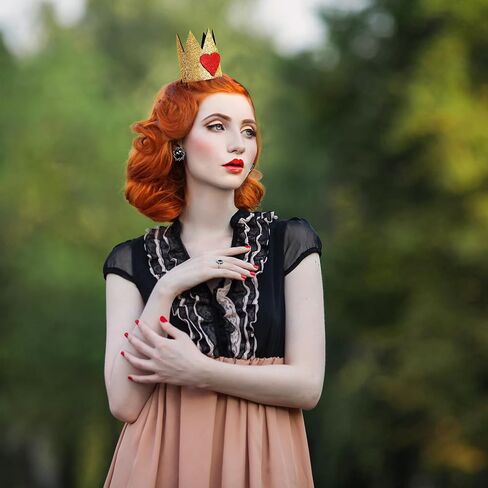 Jiaduo Red Hearts Queen Crown for Women Gold Glitter head head lead alwoyeen esconsory in Kuwait