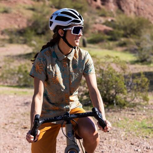 قميص باندارا للسيدات من Club Ride - خفيف الوزن وقابل للتنفس وأكمام قصيرة وأزرار لأعلى لراكبي الدراجات in Saudi Arabia