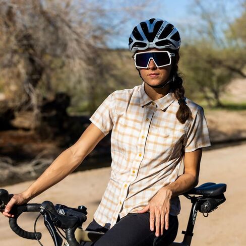 قميص باندارا للسيدات من Club Ride - خفيف الوزن وقابل للتنفس وأكمام قصيرة وأزرار لأعلى لراكبي الدراجات in Saudi Arabia