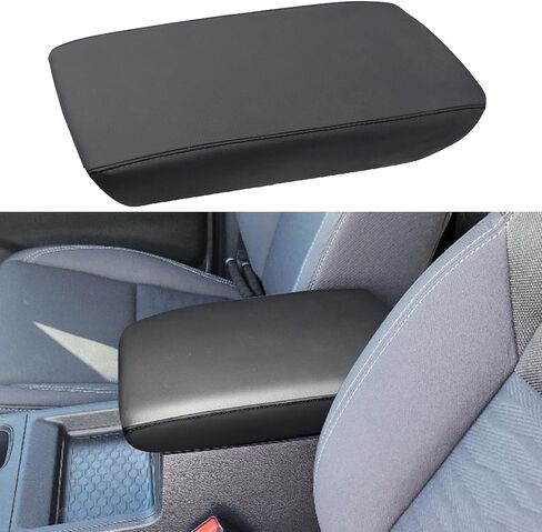 Center Console Armrest Cover for Nissan Frontier Accessories 2022 2023 2024 2025, Leather Arm Rest Protective Pad, Middle Console Interior Cushion, Seat Box Lid Trim (Black Stitches) in Saudi Arabia