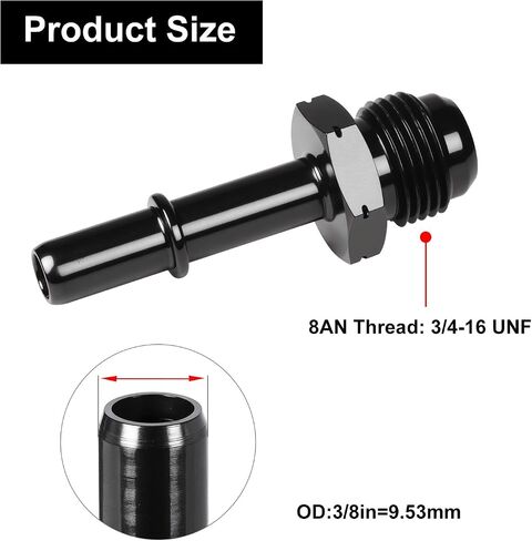 6AN ذكر إلى 5/16 ذكر SAE انفصال سريع الدفع على EFI Fitting Adapter Aluminium in Kuwait