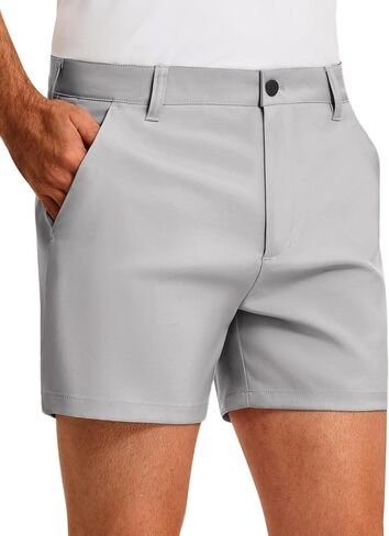 PULI Golf Shorts Men 5 Inch Inseam Relaxed Fit Stretch Dress Lightweight Casual Travel Quick Dry Summer Shorts in Saudi Arabia