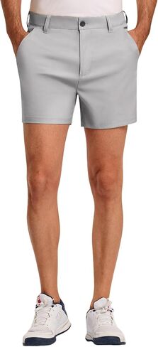 PULI Golf Shorts Men 5 Inch Inseam Relaxed Fit Stretch Dress Lightweight Casual Travel Quick Dry Summer Shorts in Saudi Arabia