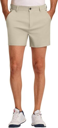 PULI Golf Shorts Men 5 Inch Inseam Relaxed Fit Stretch Dress Lightweight Casual Travel Quick Dry Summer Shorts in Saudi Arabia