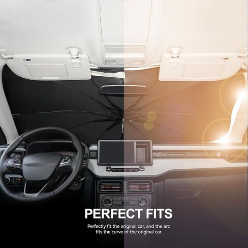 2024-2025 Upgraded for Hyundai Santa Fe Sunshade, Portable Foldable Sunshade Accessories, [Nano Ice Crystals Coating] UV Protection, Keeps Interior Cool (for Hyundai Santa Fe 2024-2025) in Saudi Arabia