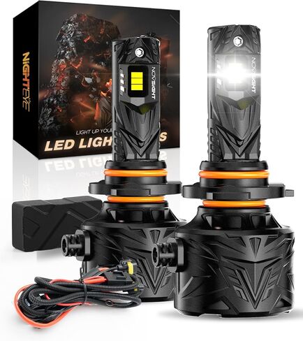 H13 Fog Light Bulbs - 25000LM 6500K Cool White, 120W Super Bright Driving Light, Plug and Play, Fan Cooling, Pack of 2 in Saudi Arabia