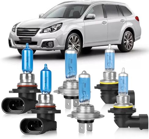OQSNCV Fit for Subaru Outback (2005-2014) Halogen Headlight Bulbs, 9005 High Beam + H7 Low Beam Headlamp Replacement Bulbs Kit, Pack of 4 in Kuwait