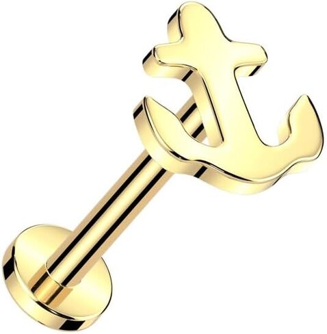 Pierced Owl 18GA ASTM F-136 Implant Grade Titanium Threadless Push-In Anchor Top Flat Back Stud in Saudi Arabia
