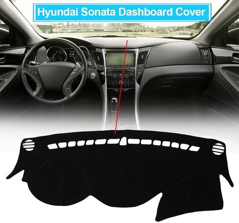 Dash Cover Compatible with Hyundai Sonata 2011 2012 2013 2014 Accessories Dashboard Cover Mat Non-Slip Carpet Sunshield Glare UV Rays Protector,Gray(1 PCS) in Kuwait