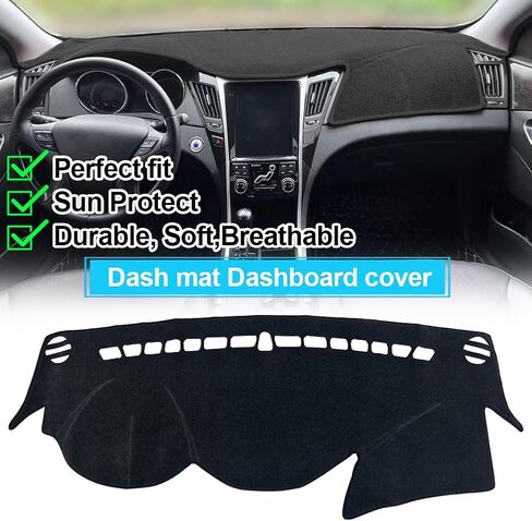 Dash Cover Compatible with Hyundai Sonata 2011 2012 2013 2014 Accessories Dashboard Cover Mat Non-Slip Carpet Sunshield Glare UV Rays Protector,Gray(1 PCS) in Kuwait