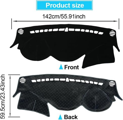 Dash Cover Compatible with Hyundai Sonata 2011 2012 2013 2014 Accessories Dashboard Cover Mat Non-Slip Carpet Sunshield Glare UV Rays Protector,Gray(1 PCS) in Kuwait