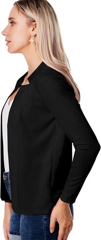 WIWIQS Women's Long Sleeve Open Front Office Blazer Business Lightweight Solid Color Blazers Dressy Casual Lapel Suit Jackets in Kuwait
