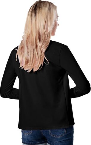 WIWIQS Women's Long Sleeve Open Front Office Blazer Business Lightweight Solid Color Blazers Dressy Casual Lapel Suit Jackets in Kuwait