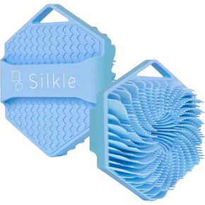 Silicone Body Scrubber - Exfoliating Bath Brush and Skin Cleanser - Shower Sponge for Gentle Body Scrub and Wash - Silicone Scrubbing Care Tool for a Refreshed and Renewed You - Brown