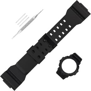 16mm× 29mm Resin Watch Band Compatible for Casio G-shock 10536683 GA-700UC GA-700 Strap Wirstband accessories replacement for Men and Women