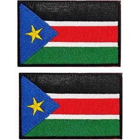 2 PCS Sri Lanka Flag Patches Hook and Loop Fastener Embroidered Tactical Military National Sri Lanka Patch (Sri Lanka)