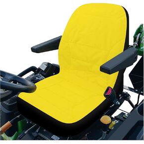 LP68694 Upgrade Compact Utility Tractors Seat Cover for John Deere 1025R & 2025R with Armrest Replace Tractor Cushioned Cover, Lawn Mower Seat Covers, Weatherproof Protection, Comfortable, Vent Hole