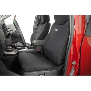 Rough Country Neoprene Seat Covers for Nissan Frontier Crew Cab (2022-2024) - Waterproof & UV Resistant, Foam Padded, Front & Rear Seat Cover Set
