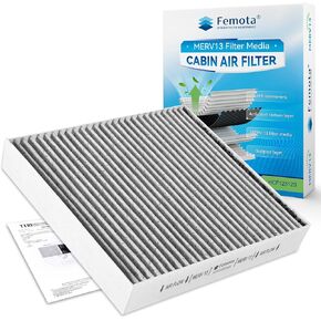 Certified MERV 13 Cabin Air Filter with Activated Carbon, CF12312 for Nissan Versa (2020-2024), Kicks (2018-2024), Replace OE#: 27891-5RB0C, 27891-5RB0A, 27891-5RB0B
