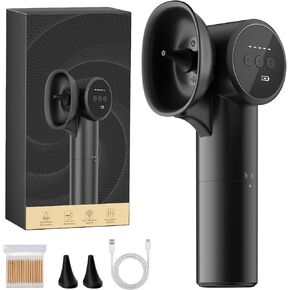 Upgraded Ear Wax Removal with Dual Tank, Wash & Dry 2-in-1, 160ml*2 Large Capacity Tank & 5 Pressure Modes, Ecleen Ear Cleaner Kit with USB-C Cable for Ear Cleaning & Ear Drying