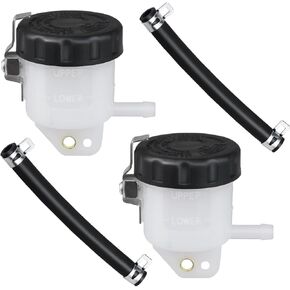 2 PCS Brake Fluid Reservoir Tank Oil Cup Aftermarket Replacement Parts Compatible for Kawasaki Ninja ZX6R ZX10R ZX14R ZX7 ZX7R ZX9R Z1000 ZZR600 Suzuki GSXR 600 750 1000...(2PCS)