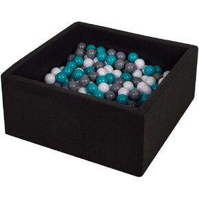 TRENDBOX Ball Pit Kids Ball Pit Memory Foam Ball Pit Square Ball حفر للأطفال الصغار الأطفال كرات الحفرة غير المدرجة - رمادي داكن