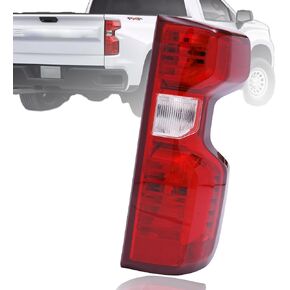 Tail Light Assembly Compatible With 2019-2023 Chevy Silverado 1500 2500HD 3500HD Left Driver Side Rear Taillight Tail Lamp Halogen Brake Lamp With Bulb and Harness