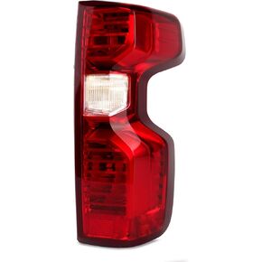 Tail Light Assembly Compatible with 2019 2020 2021 2022 2023 Chevy Silverado 1500 Taillamp assy outer with Bulbs Halogen Type Taillights, Left Driver Side Replace GM2800308 84554656 84752978