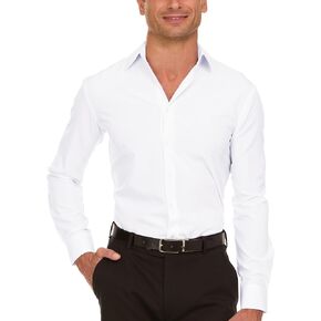 Nautica منتظم بانتور الأكمام الطويلة القمصان أسفل اللباس للرجال - تجاعيد خالية من الأكمام الطويلة قميص رجالي 4 اتجاهين امتداد