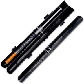 GMS 100cc Syringe Case - Holds New, Used & Prefilled Syringes with Needles, Small & Discreet, Ideal for Travel - 2-Pack - Black