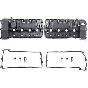Engine Valve Cover with Gaskets 11127522159 11127563474 Compatible for BMW X5 550i 545i 650i 750Li 750i 745i 745Li 645Ci 4.4L 4.8L V8 2004-2010