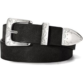 XZQTive Women Western Belt for Cowgirl Cowboy Suede Belt for Pants Jeans أحزمة جلدية خمر مع مشبك فضي منحوت