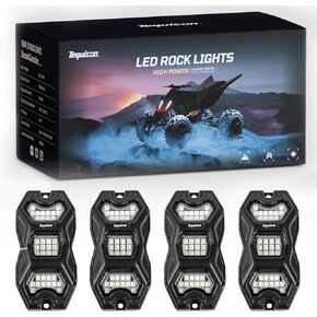 Rock Lights for Trucks, RGBW Underglow LED Light with APP/RF Control Brightest Rocklights for Utv ATV Jeep SUV Car Golf Cart Offroad Pickup IP68 Waterproof 8 Pods