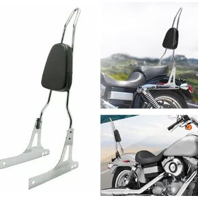 كروم دراجة نارية مقعد خلفي كروم مسند سيسي بار راحة قائد متوافق مع Harley-Davidson Dyna FXD FXDB FXDC FXDL Streetbob Wide Glide Rider
