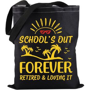 PWHAOO Retired Teacher Tote Bag Out Forever Retired Loving It Tote Bag Teacher Appreciation Gift
