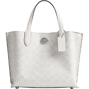 Coach Willow Tote 24 in Signature Canvas, LH/White Chalk