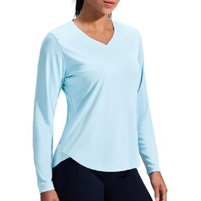 Mier Long Sleeve Procleout Tops for Women UPF 50+ SPF UV Protection Sun Shirts Dry Fit Athletic Gym Tshirt ، v-tech