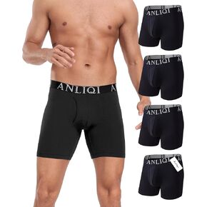 ملخصات ملاكمة للرجال من Anliqi Bamboo Rayon الرطوبة الفطرية للملابس الداخلية للرجال.