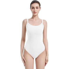 Scoop Neck Bodysuits for Women Sleeveless Cotton soft Tank Tops Sexy Womens Going out tops