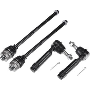 X AutoHaux 4pcs واجهة داخلية ، فإن طرفي قضيب التعادل الخارجي الداخلي طقم التعليق ، طرف التعادل في Cadillac Escalade لـ Cadillac Escalade ESV لـ Chevrolet Tahoe Drag Link No.ES3493/ES3488