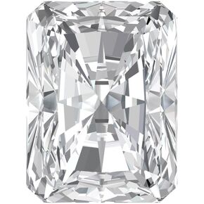 0.5 to 3 ct Emerald Cut VVS1 Synthetic Clear Moissanite April Birthstone