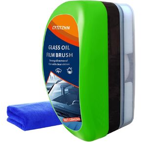 فرشاة تنظيف أفلام زيت السيارات لنوافذ السيارات و Gindshield - أداة منظف زجاج السيارات المهنية ، تصميم متين وعالمي للرؤية الواضحة ، سهلة الاستخدام