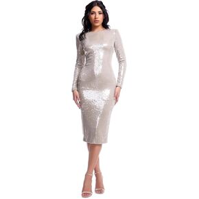 Dress the Population Women's Emmalyn Bodycon Midi Dress