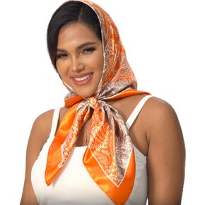 Hair Bandanas Scarf For Women Retro Print Fashion Neck Silk Satin Head Scarves For Sleeping Handbags Scarf 35 Inches